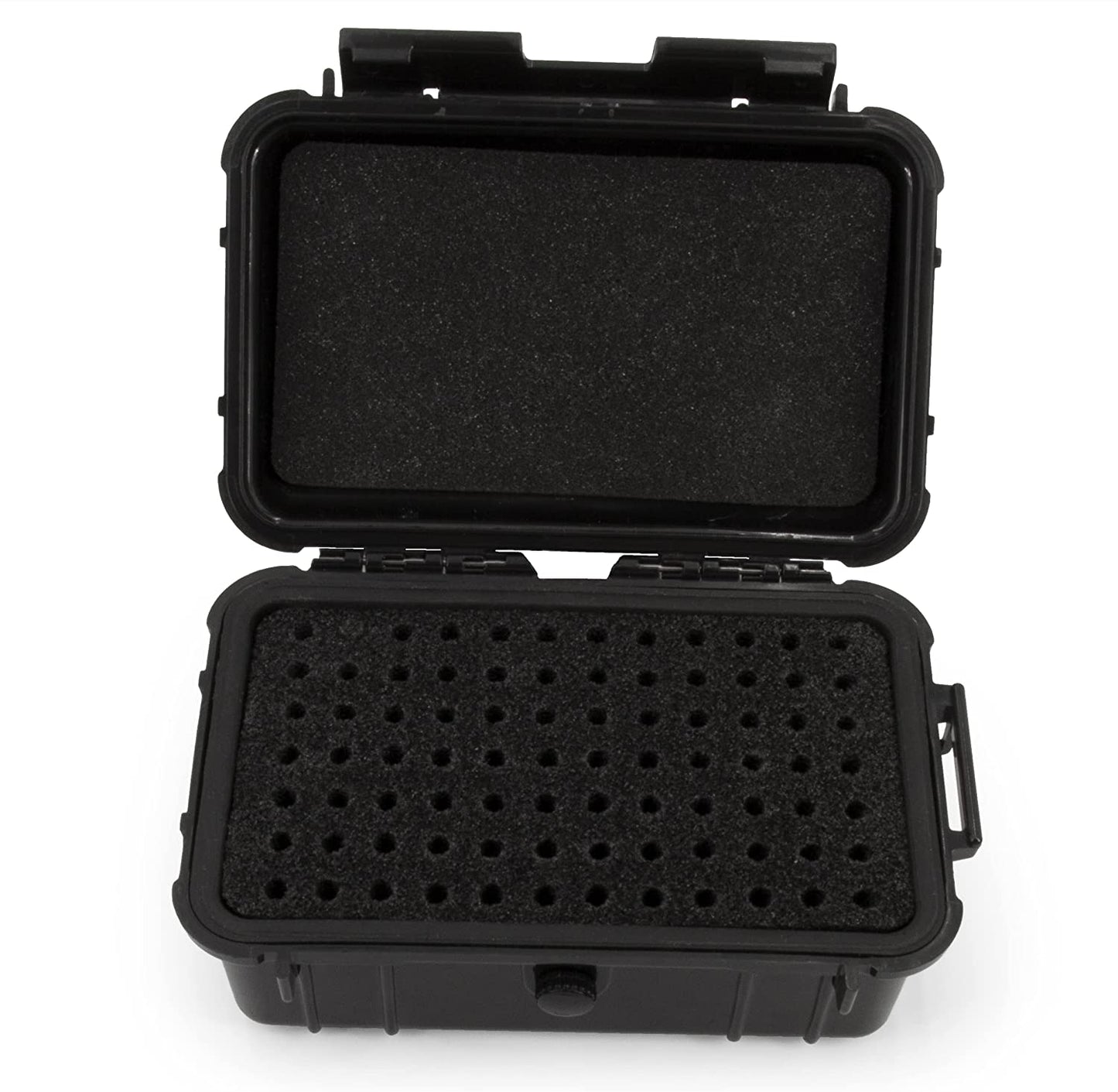Hard Shell 9mm Ammo Box for 5.56, 223 or 9mm Bullets - 8" Waterproof Airtight 84 Slot Ammo Case with Custom Impact Absorbing Ammo Can Foam