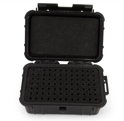 Hard Shell 9mm Ammo Box for 5.56, 223 or 9mm Bullets - 8" Waterproof Airtight 84 Slot Ammo Case with Custom Impact Absorbing Ammo Can Foam