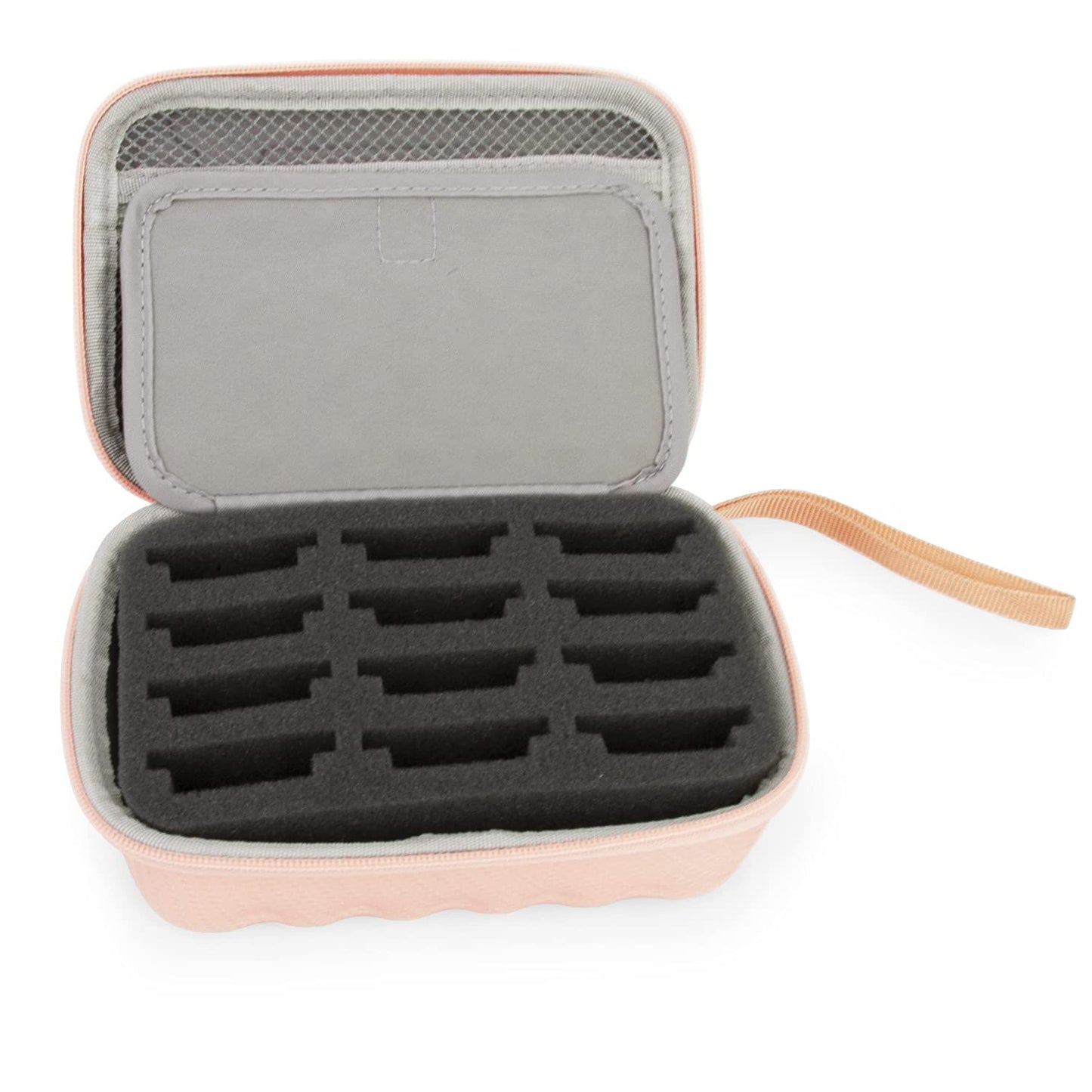 Rose Gold Clipper Blade Holder for 12 Blades - Protective Clipper Blade Storage Case with Barber Blade Holder Foam, Case Only