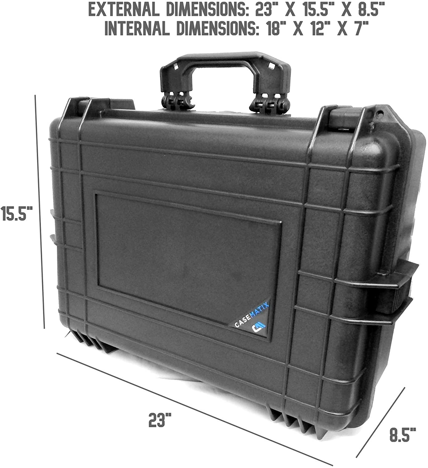 Waterproof DJ Mixer Case Compatible with Pioneer DJM S5 or S7 MIxer, Zoom LiveTrak L-12 L12 Channel Digital Audio Mixer And More Up to 17" x 12" x 5"