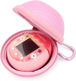 Casematix Pink Carry Case Compatible with Tamagotchi Pix Camera Interactive Virtual Pet , Includes Case Only with Wrist Strap and Carabiner