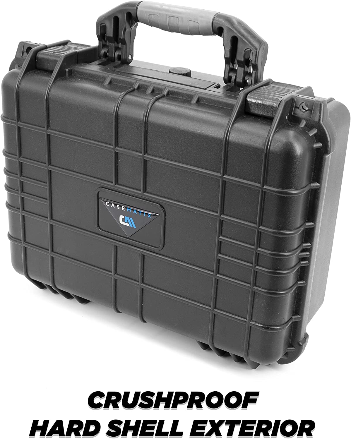 16" Waterproof Trading Card Case for 1500 Cards - Hard Shell Trading Card Box with Customizable Foam Interior Compatible with Most TCGs