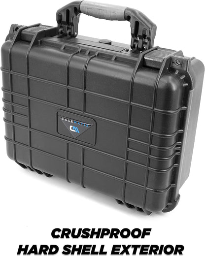 16" Waterproof Trading Card Case for 1500 Cards - Hard Shell Trading Card Box with Customizable Foam Interior Compatible with Most TCGs