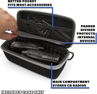 Walkie Talkie Case Compatible with Midland 2 Way Radio, Cobra Handheld CB Radios, Uniden Handheld CB Radio and More