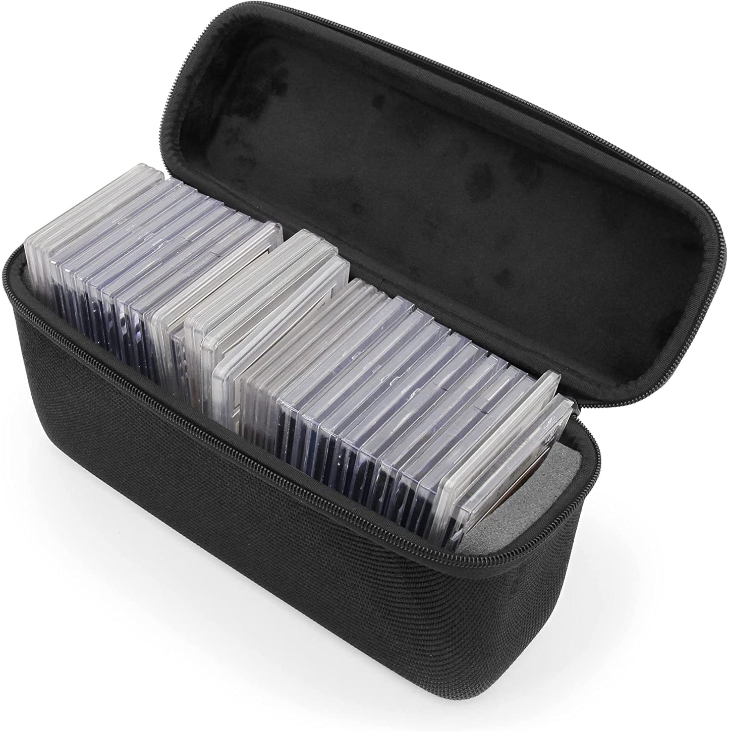 Graded Card Case Compatible with 30+ BGS PSA FGS Graded Sports Trading Cards, Hard Shell Graded Slab Card Storage Box