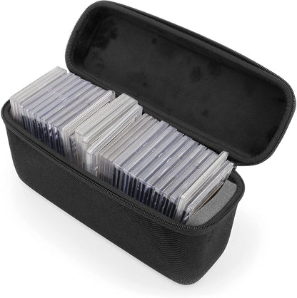 Graded Card Case Compatible with 30+ BGS PSA FGS Graded Sports Trading Cards, Hard Shell Graded Slab Card Storage Box