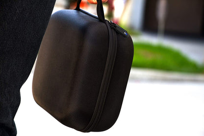 Binoculars Case with Foam Interior - Hard Shell Binocular Case with Reinforced Zippers, Rubber Travel Handle and Accessory Bag - Case Only