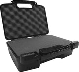 CASEMATIX Hard Travel Case with Diced Foam fits AAXA P7 Pico Projector, P300, P4X, Ivation, Philips, Brookstone Projectors, Mini Tripod, Charger