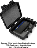 CASEMATIX Waterproof Case Compatible with Crucial 1TB 500GB X8 Portable SSd and Accessories, Includes Case Only