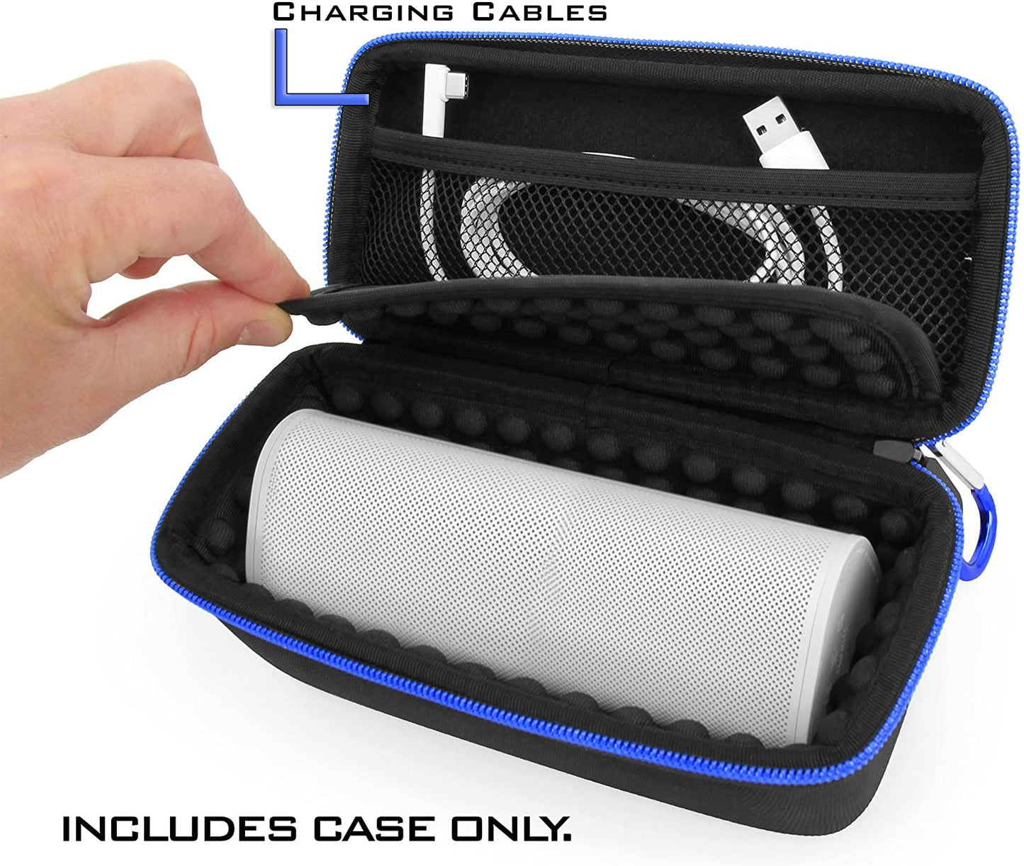 Hard Case Compatible with the Sonos Roam Portable Smart Speaker and Bluetooth Accessories - Includes Black Hard Case Only with Wrist Strap
