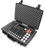 CASEMATIX Waterproof Mixer Carry Case Fits Rode Rodecaster Pro Podcast Production Studio and Adapter - Hard Carry Case With Padded Foam