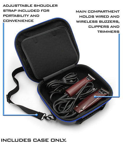 Hair Clipper Barber Case fits Clippers, Hair Buzzers, Trimmers, T Finisher Liner - Carry Case for Clippers and Stylist Hair Cutting Supplies