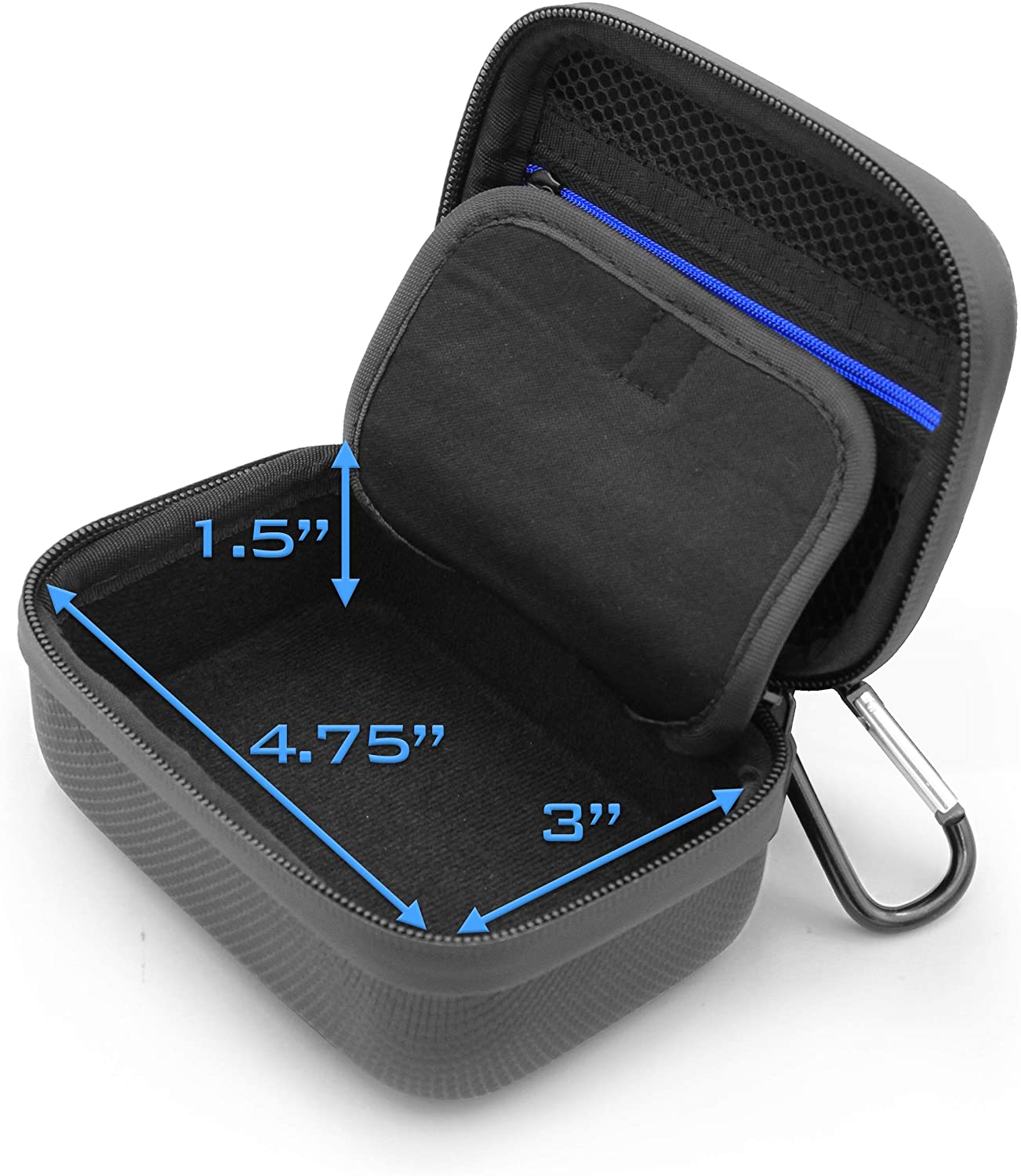 Hard Shell Travel Case Compatible with Garmin eTrex SE 2.2, 22x, 30x, Touch 35 and More - Protective Carrying Case with Lanyard and Carabiner