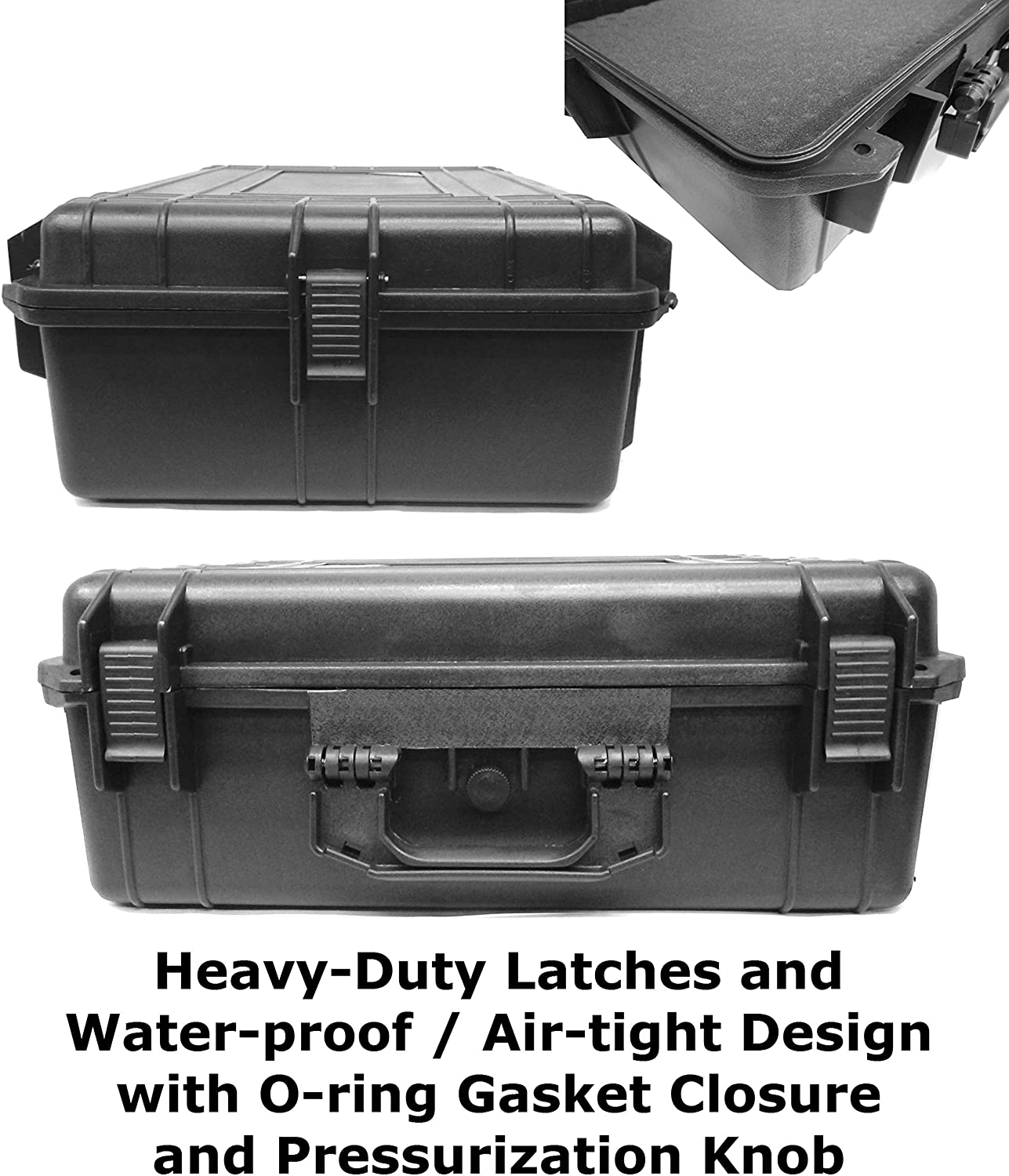 Waterproof Hard Shell Travel Case Compatible with Yamaha MG12XU Mixer within Multi-Layer Foam Protection - Fits Mixers Up to 17x12.1x5 Max