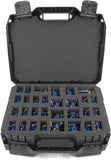 CASEMATIX Miniature Storage Hard Shell Figure Case - Dual Layer Foam Miniature Case for Miniatures, Compatible with Warhammer 40k, DND & More!