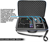 CASEMATIX Studio Mixer Case Compatible with Rode RODECaster Pro Podcast Production Studio, Podcasting Microphone and Accessories with Carry Strap