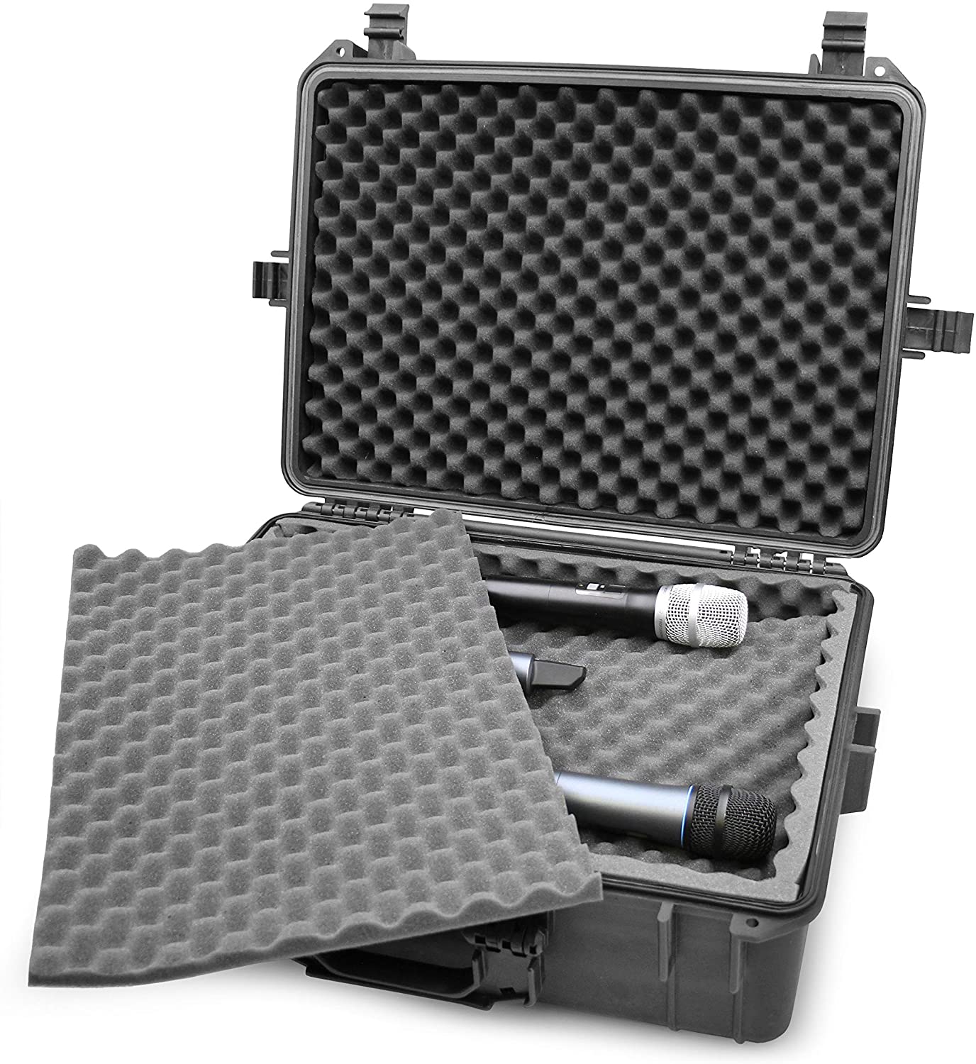Waterproof Hard Shell Travel Case Compatible with Yamaha MG12XU Mixer within Multi-Layer Foam Protection - Fits Mixers Up to 17x12.1x5 Max