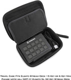 CASEMATIX Travel Case Compatible with Elgato Stream Deck and Adjustable Stand, Game Capture HD60, Chat Link and Video Game Accessories - Case Only