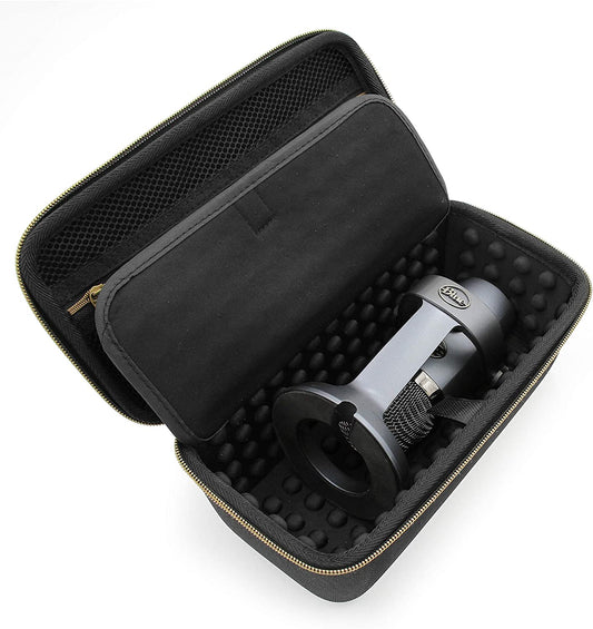Hard Case Compatible with Blue Yeti Nano Microphone and other USB Recording Microphones & Accessories - Includes Streaming Mic Case Only