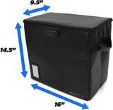 CASEMATIX Graded Comic Book Storage Fits 30+ CGC Graded Comics, Fire Resistant Comic Book Bin with 3 Padded Comic Box Dividers and Comic Case Lock