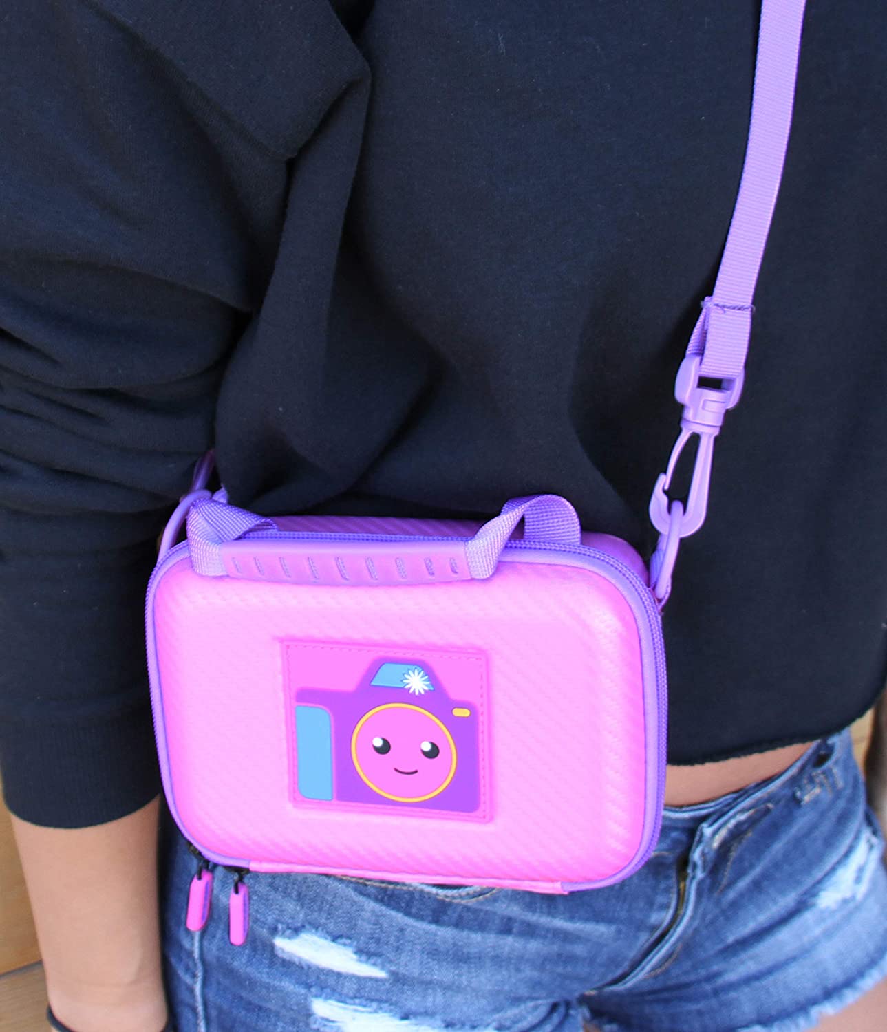 Toy Camera Case Compatible with VTech Kidizoom Creator Cam Video Camera and Accessories, Includes Pink Case Only