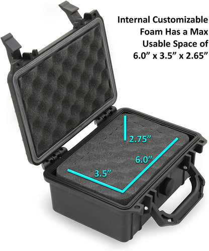 Graded Coin Case Compatible with 15+ PCGS or NGC Coin Slabs, Waterproof Coin Storage Box with Customizable Foam, Includes Padlock