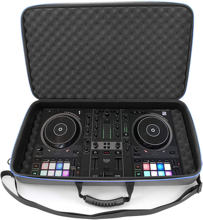 DJ Mixer Case Compatible with Hercules Inpulse 500 DJ Controller - Hard Shell EVA with Impact-Absorbing Foam, Adjustable Shoulder Strap & Handle