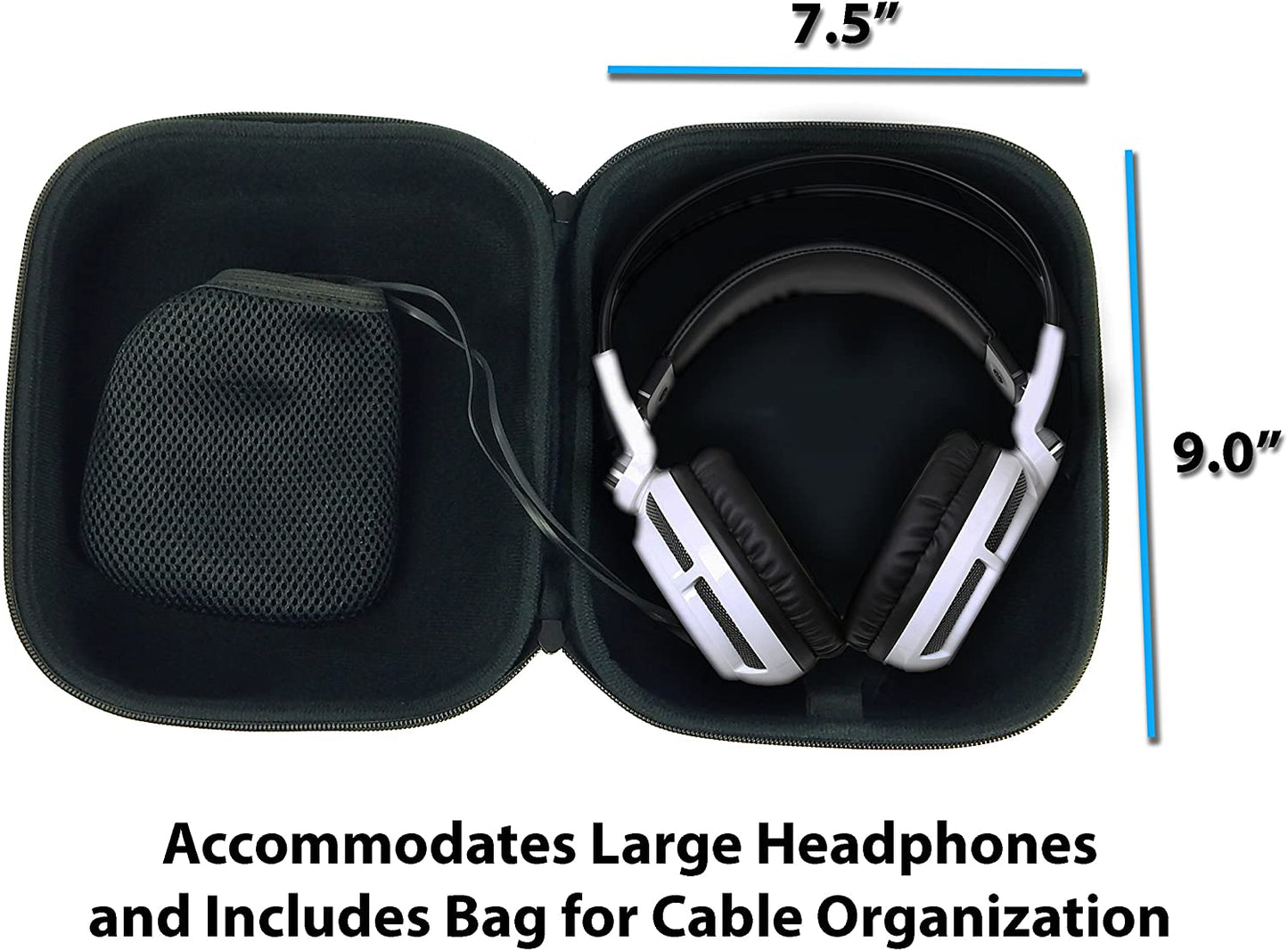 Durable EVA Gaming Headphone Case – Dustproof Travel-Ready Protection Compatible with Razer Kraken X, Chroma, Tiamat, More – Case Only