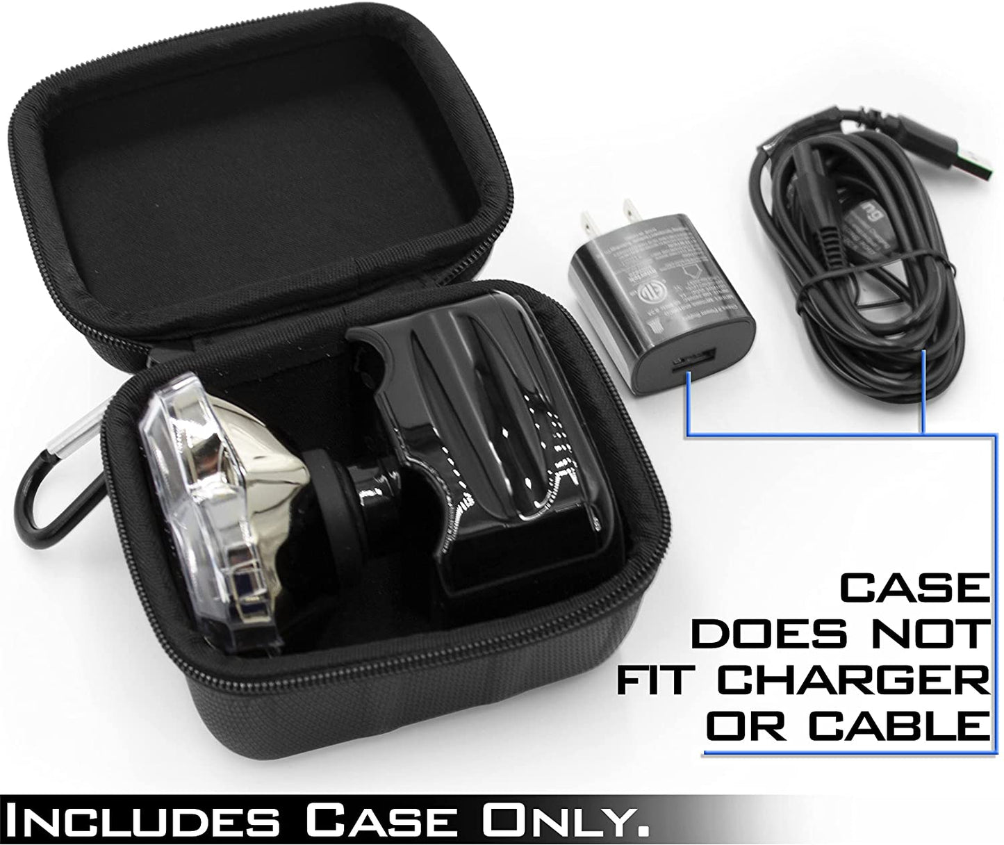 Hair Trimmer Case Compatible with Skull Shaver Pitbull Silver Pro Electric Razor Rotary Shaver or Skull Shaver Gold Pro