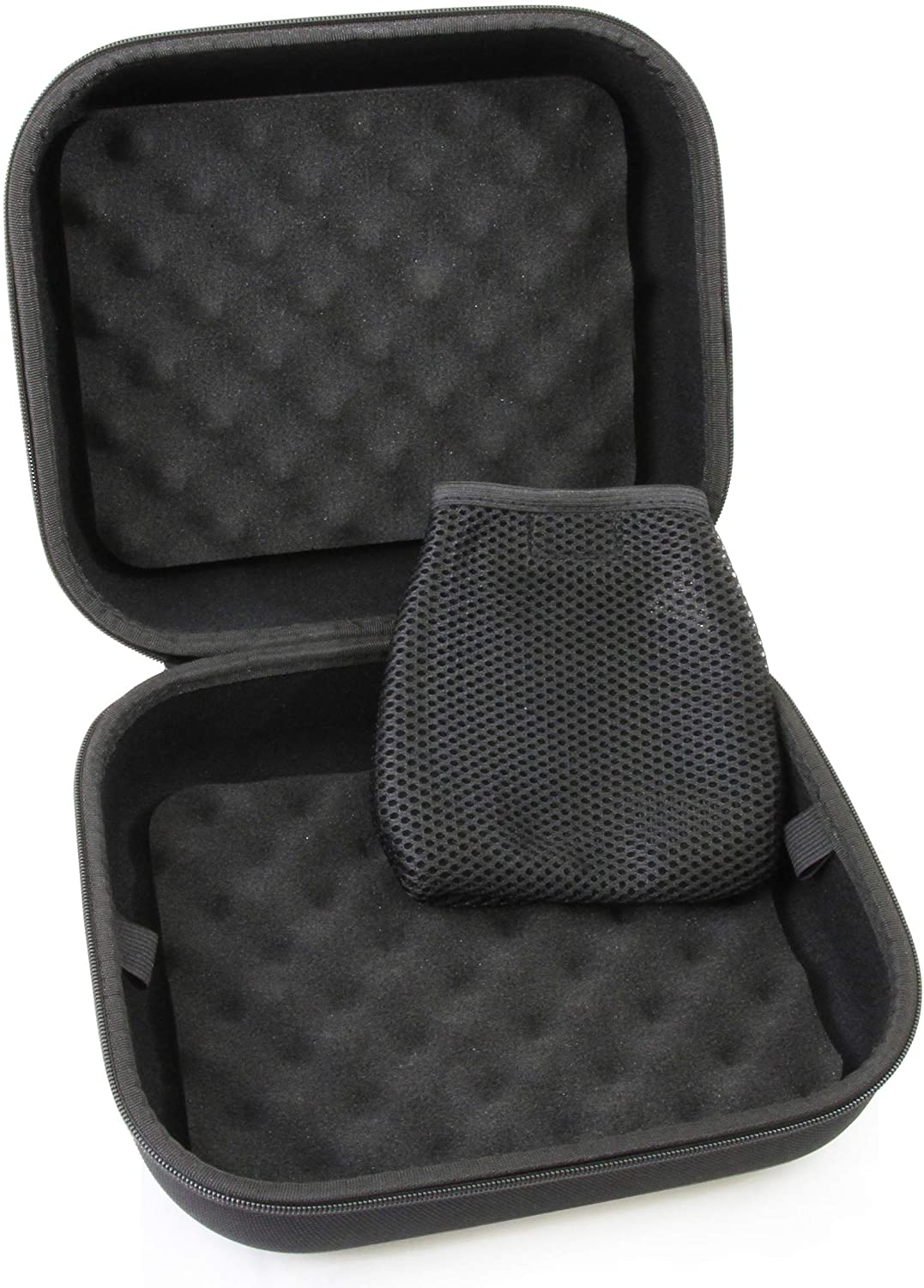 Binoculars Case with Foam Interior - Hard Shell Binocular Case with Reinforced Zippers, Rubber Travel Handle and Accessory Bag - Case Only