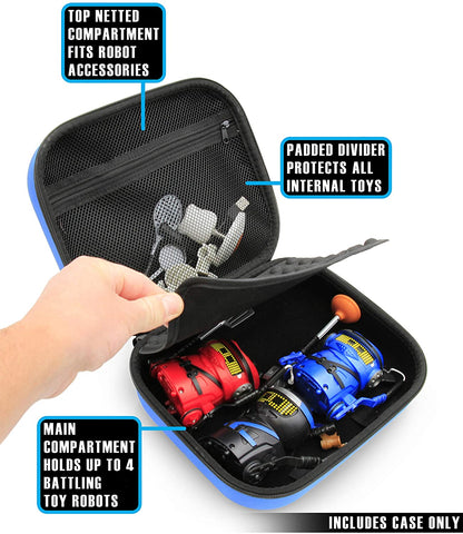 Robot Case Compatible with 4 Ninja Bots Battle Bots and Ninja Toys Accessories, Includes Case Only