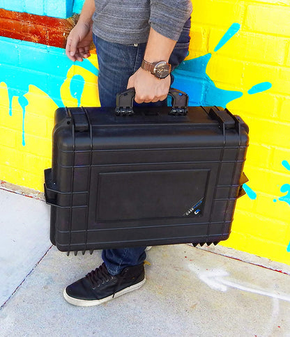 Waterproof Hard Shell Travel Case Compatible with Yamaha MG12XU Mixer within Multi-Layer Foam Protection - Fits Mixers Up to 17x12.1x5 Max
