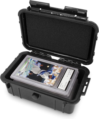 Graded Card Case Compatible with 6+ BGS 8+ PSA FGS Graded Sports Trading Cards, Waterproof Graded Slab Card Storage Box