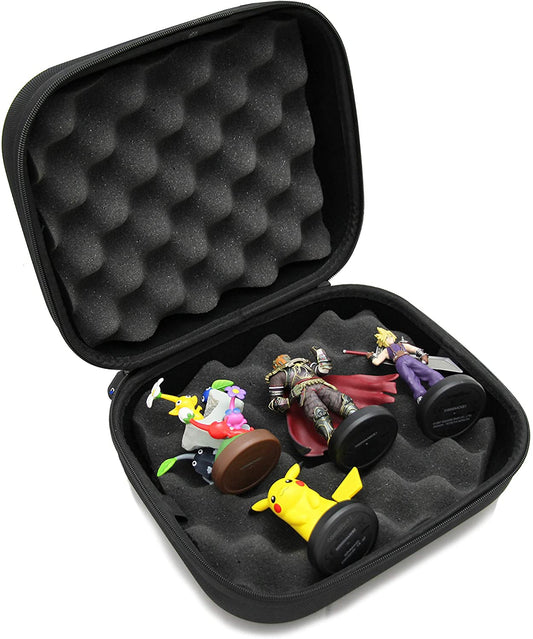 Protective Travel Case Compatible with up to Six Amiibo Figures - Hard Shell Carrying Case Only