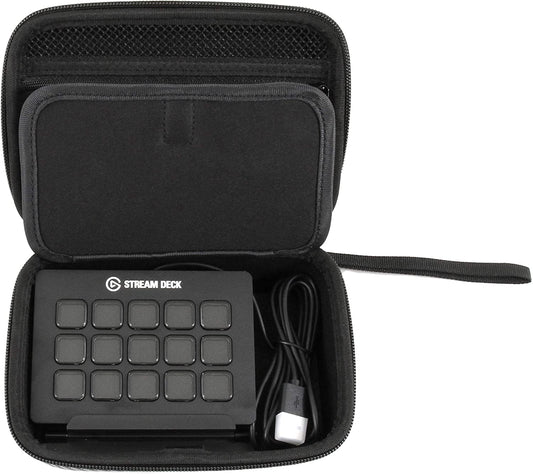 Travel Case Compatible with Elgato Stream Deck and Adjustable Stand, Game Capture HD60, Chat Link and Video Game Accessories - Case Only