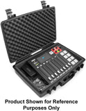 CASEMATIX Waterproof Mixer Carry Case Fits Rode Rodecaster Pro Podcast Production Studio and Adapter - Hard Carry Case With Padded Foam