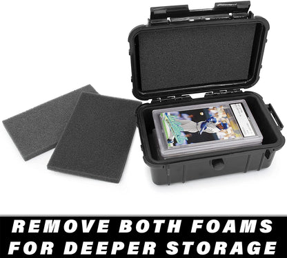 Graded Card Case Compatible with 6+ BGS 8+ PSA FGS Graded Sports Trading Cards, Waterproof Graded Slab Card Storage Box