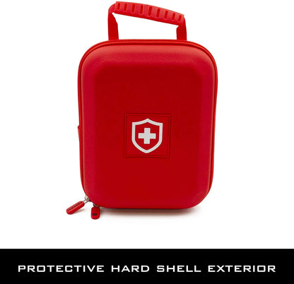 Hard Shell Insulin Cooler Travel Case and Insulated Diabetes Bag with Ice Pack, ID Card, Medical Alert Tag & Shoulder Strap