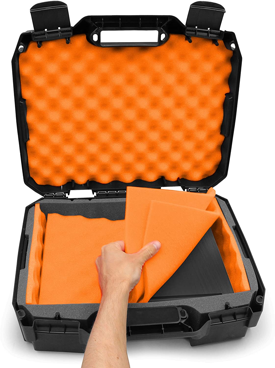 15.6" Gaming Laptop Case Compatible with Acer Nitro 5/ASUS Zephyrus G14 Laptops - Hard Shell Protection with Padlock Rings & Custom Foam - Made in USA