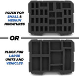 CASEMATIX Miniature Storage Hard Shell Figure Case - Dual Layer Foam Miniature Case for Miniatures, Compatible with Warhammer 40k, DND & More!