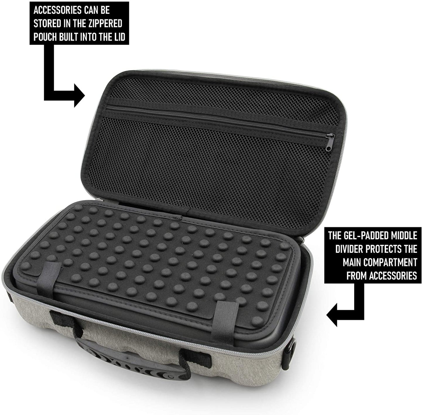Dual Wireless Microphone Case for Wireless Mic System Compatible with Sennhesier, Shure Microphones and More, Dual Mic Bag with Strap