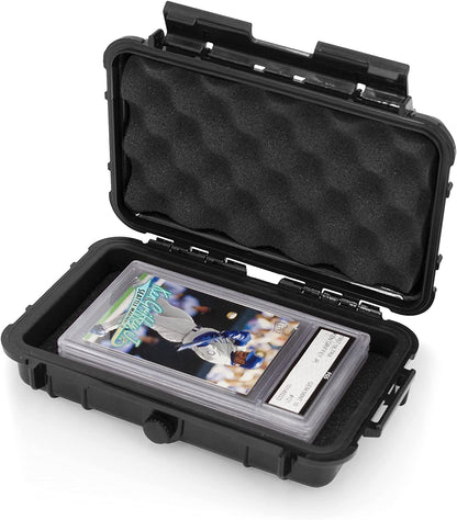 Graded Card Storage Box Sports Trading Card Case Compatible With up To 5 PSA Card Graded Sports Card Slabs - Airtight, Waterproof Protection