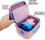 CASEMATIX Pink Carry Case Compatible with Owleez Flying Owl Toy Interactive Baby , Includes Case and Shoulder Strap Only