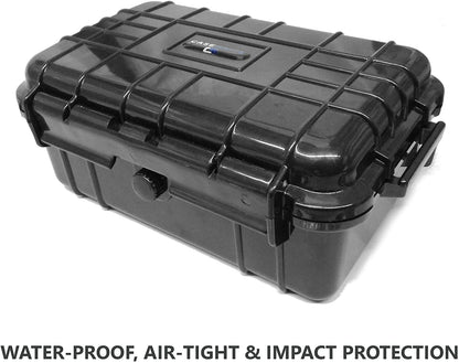 Hard Shell 9mm Ammo Box for 5.56, 223 or 9mm Bullets - 8" Waterproof Airtight 84 Slot Ammo Case with Custom Impact Absorbing Ammo Can Foam
