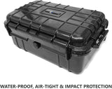 CASEMATIX Hard Shell 9mm Ammo Box for 5.56, 223 or 9mm Bullets - 8" Waterproof Airtight 84 Slot Ammo Case with Custom Impact Absorbing Ammo Can Foam