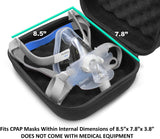 CASEMATIX CPAP Face Mask Storage Case Compatible with ResMed Airtouch F20, Airfit Full Face and More Sleep Apnea Accessories, Blocks Dirt and Dust