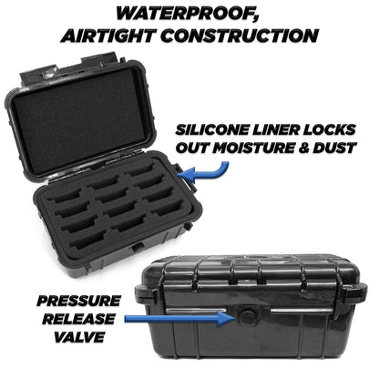 Protective Clipper Blade Holder for 12 Blades - Waterproof Clipper Blade Storage Case with Custom Barber Blade Holder Foam Interior