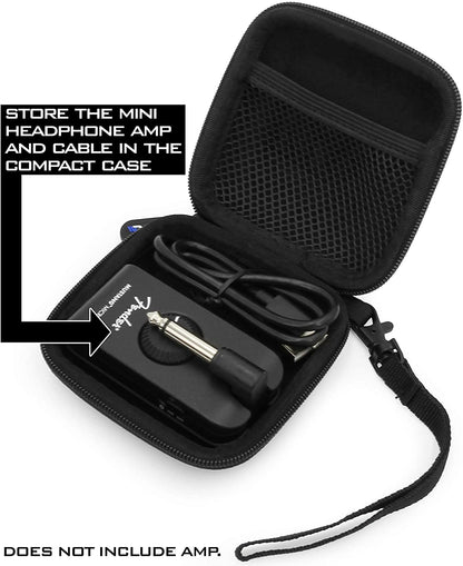 Carry Case Compatible with Fender Mustang Micro Headphone Amp and Charging Cable - Fender Mustang Micro Headphone Amplifier Case Only