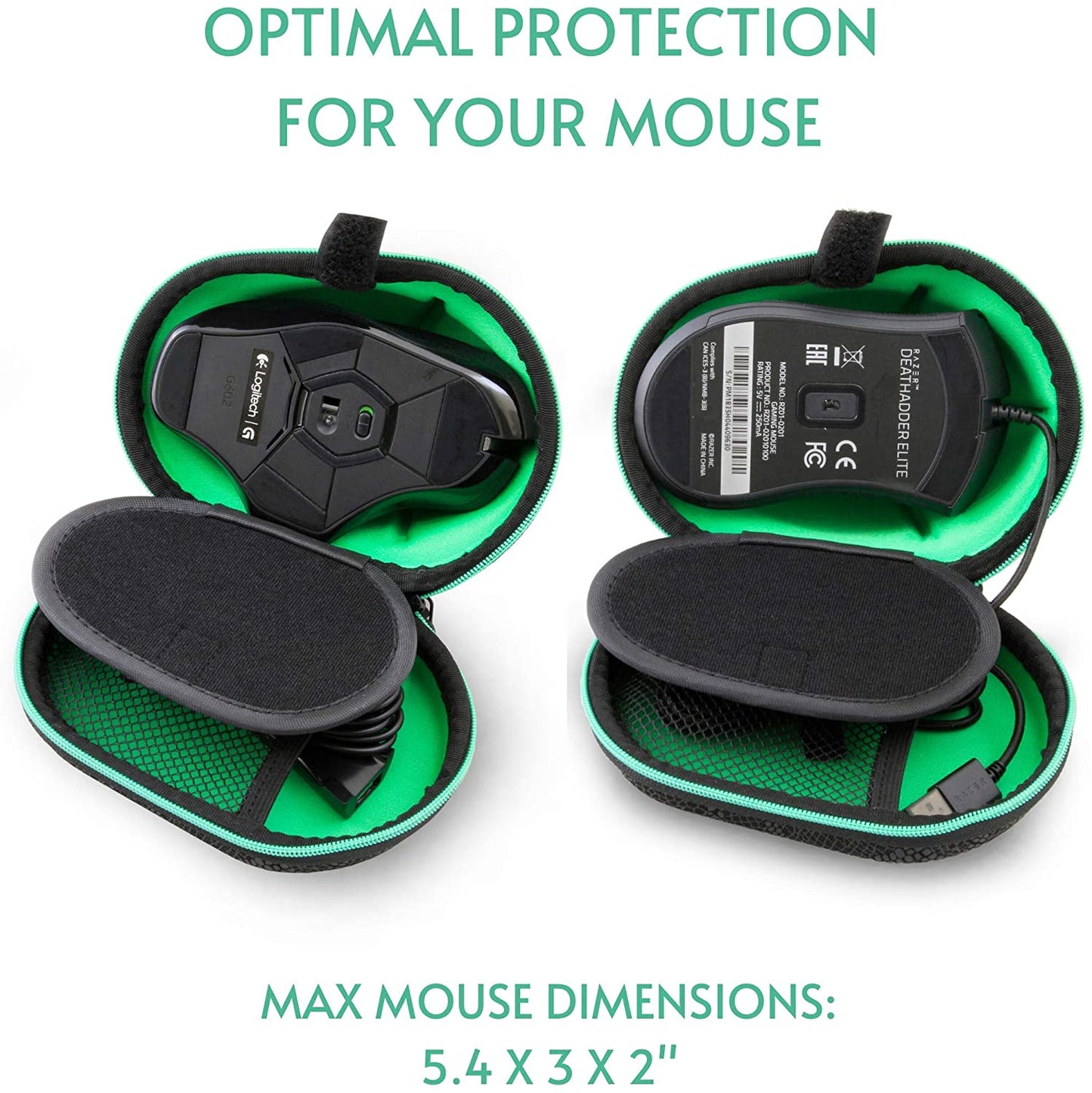 Mouse Case for Gaming Mice Compatible with Logitech G Pro, MX Master 3, Razer Basilisk X, Mamba, DeathAdder Elite, Naga Trinity & More