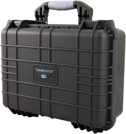 16" Customizable 4 Handgun Multiple Pistol Case - Waterproof & Shockproof Hard Gun Cases for Pistols and Magazines with Two Layers of 2" Foam